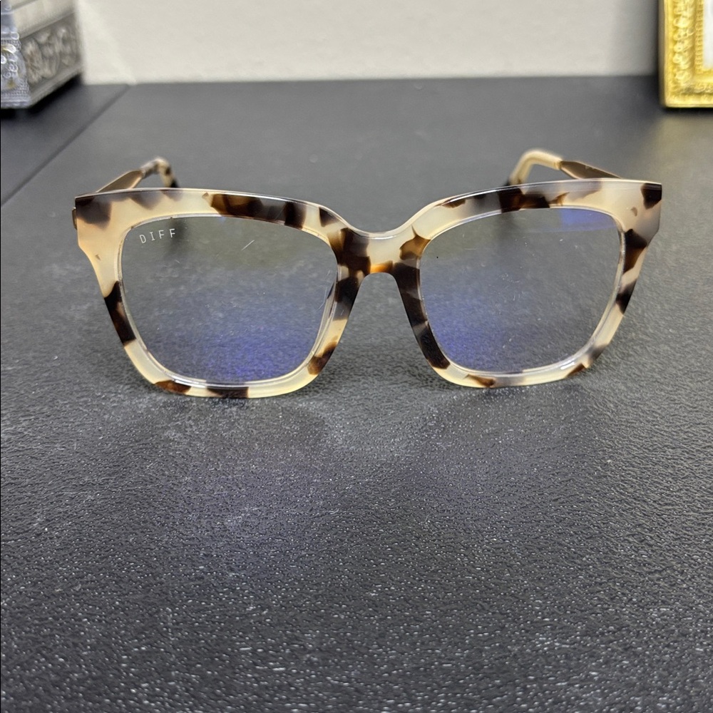 Diff Bella Blue Light Tortoise Shell Square Glass… - image 8